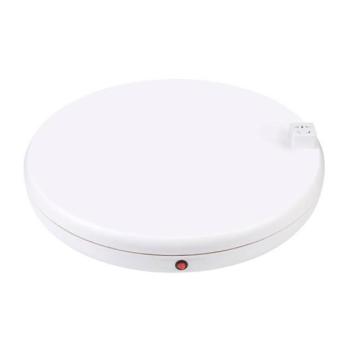 Puluz PU3148EU 360 fokos termékforgató 45cm fekete, hálózati csatlakozóval, távirányítóval, 100kg teherbírás, fehér kép