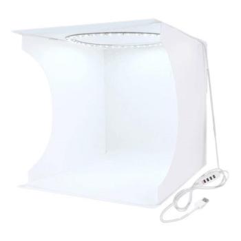 Puluz PU5030 mini fotódoboz 30x30cm 6db háttérrel, fehér kép