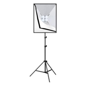 Puluz PU5071EU stúdió készlet, LED softbox 50x70cm, állvány, LED izzók, 4db kép