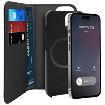 Puro levehető pénztárcával iPhone 14 Plus / 15 Plus 6,7&quot; 2in1 MagSafe fekete PUIPC1467BKMAG1BLK tok kép