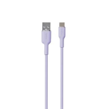 Puro Soft USB-A - Type-C kábel 150cm - lila kép