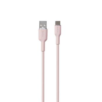 Puro Soft USB-A - Type-C kábel 150cm - rózsaszín kép
