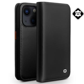 QIALINO tok álló, valódi bőr (FLIP, oldalra nyíló) FEKETE Apple iPhone 14 kép