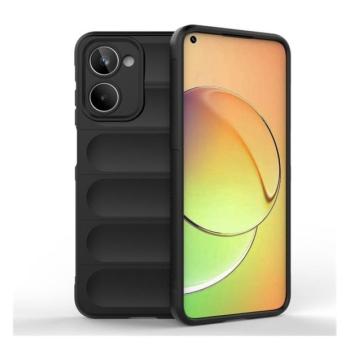 Realme 10 4G, Szilikon tok, közepesen ütésálló, 3D minta, fekete kép