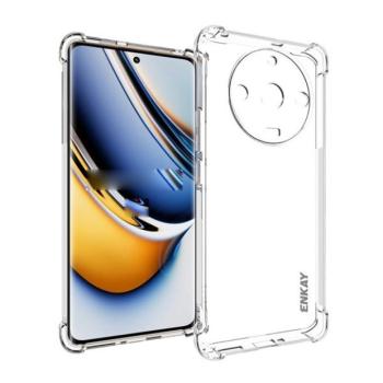 Realme 11 Pro / 11 Pro Plus, Szilikon tok, közepesen ütésálló, légpárnás sarok, Enkay, átlátszó kép