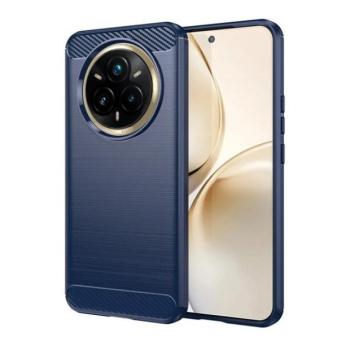 Realme 14 Pro Plus, közepesen ütésálló, szálcsiszolt, karbon minta, sötétkék kép