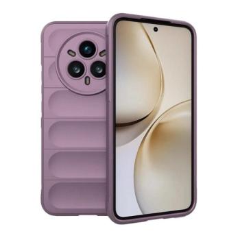 Realme 14 Pro Plus, Szilikon tok, közepesen ütésálló, 3D minta, lila kép