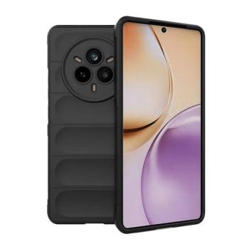 Realme 14 Pro, Szilikon tok, közepesen ütésálló, 3D minta, fekete kép