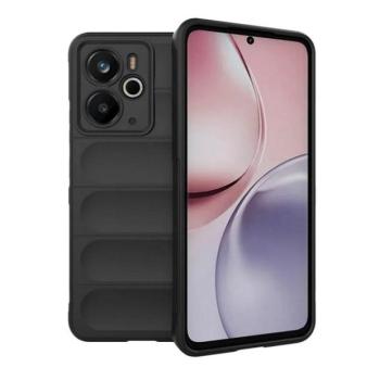 Realme 14, Szilikon tok, közepesen ütésálló, 3D minta, fekete kép