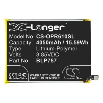 Realme 6 / 6S / 6 Pro, Akkumulátor, 4050 mAh, Li-Polymer, Cameron Sino, kompatibilis kép