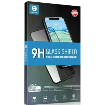 Realme 6i, Kijelzővédő fólia, ütésálló fólia (az íves részre is!), Tempered Glass (edzett üveg), Full Glue, Mocolo, fekete kép