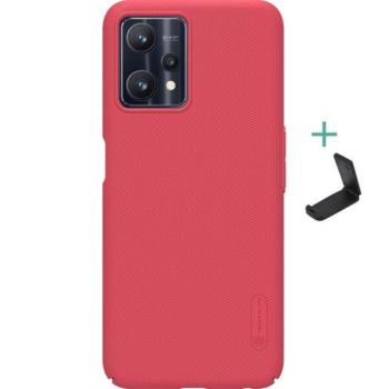 Realme 9 Pro / 9 5G (Global) / V25 / Q5, Műanyag hátlap védőtok, stand, Nillkin Super Frosted, piros kép