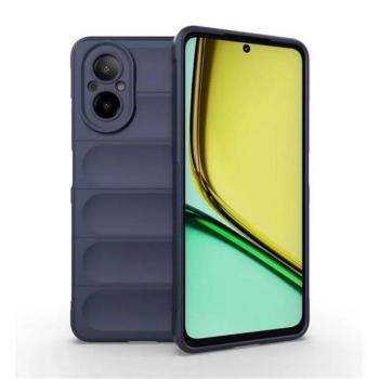 Realme C67 4G, Szilikon tok, közepesen ütésálló, 3D minta, sötétkék kép