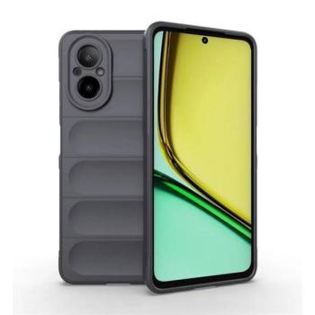 Realme C67 4G, Szilikon tok, közepesen ütésálló, 3D minta, sötétszürke kép