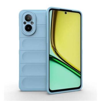 Realme C67 4G, Szilikon tok, közepesen ütésálló, 3D minta, világoskék kép