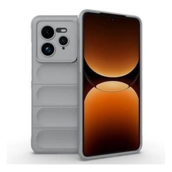 Realme GT7 Pro, Szilikon tok, közepesen ütésálló, 3D minta, világosszürke kép