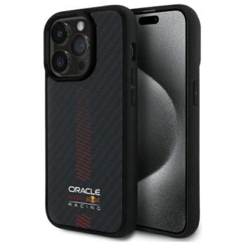 Red Bull RBHMP14L24CFGSMK Carbon Fiber Power Bar MagSafe-kompatibilis tok iPhone 14 Pro - fekete kép