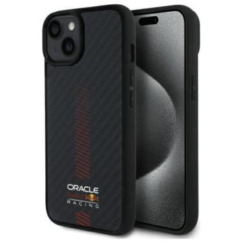 Red Bull RBHMP14S24CFGSMK Carbon Fiber Power Bar MagSafe-kompatibilis tok iPhone 14 - fekete kép