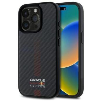 Red Bull RBHMP15X24CFGSMK Carbon Fiber Power Bar MagSafe-kompatibilis tok iPhone 15 Pro Max - fekete kép