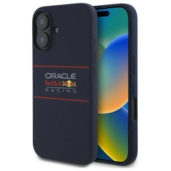 Red Bull RBHMP16M24SIHSRV Silicone Horizontal Logo MagSafe-kompatibilis tok iPhone 16 Plus - sötétkék kép