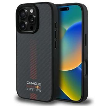 Red Bull RBHMP16X24CFGSMK Carbon Fiber Power Bar MagSafe-kompatibilis tok iPhone 16 Pro Max - fekete kép