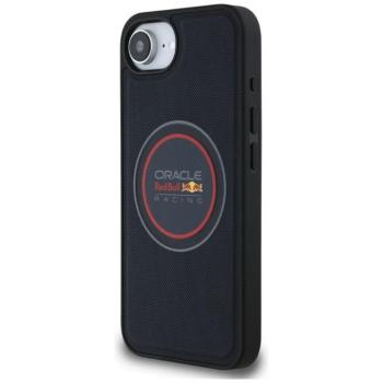 Red Bull RBHMPSE424PUMEVR Meshed PU Logo and Red Ring MagSafe-kompatibilis tok iPhone 16e - tengerészkék kép