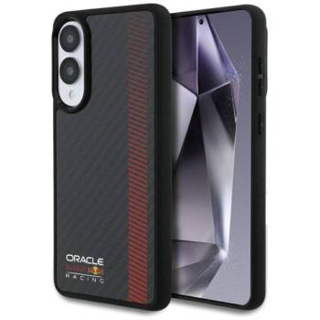 Red Bull RBHMS25E24CFGSMK Real Carbon Fiber Powerbar MagSafe-kompatibilis tok Samsung Galaxy S25 Edge - fekete kép