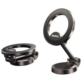 REMAX autós tartó (műszerfalra, öntapadó, állítható, mágneses, összecsukható) FEKETE kép