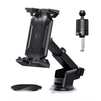 REMAX autós tartó (szellőzőre, műszerfalra, szélvédőre, gravitációs, állítható, tablet) FEKETE kép