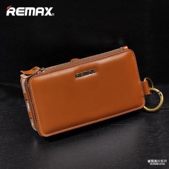 Remax barna bőr pénztárca tok iPhone 6 6S Plus (5,5&quot;) kép
