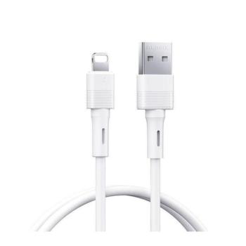 REMAX LEYA adatkábel (USB - lightning, 2.4A, gyorstöltő, 100cm) FEHÉR kép