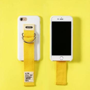 Remax RM-1643 iPhone X XS (5,8&quot;) fehér szilikon tok szíjjal kép