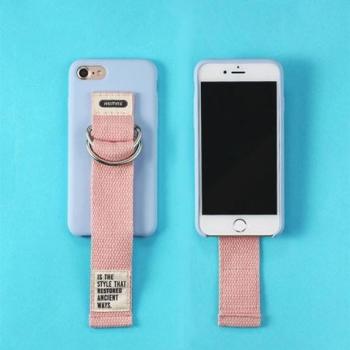Remax RM-1643 iPhone X XS (5,8&quot;) kék szilikon tok szíjjal kép