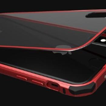 Remax RM-1658 iPhone X XS (5,8&quot;) piros fém keretes hátlap tok kép