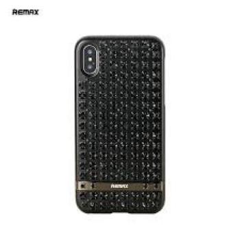 Remax RM-1675 iPhone XS Max (6,5&quot;) fekete köves kemény hátlap tok kép