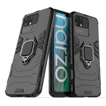 Ring Armor kemény hybrid tok + mágneses tartó Realme Narzo 50A fekete kép