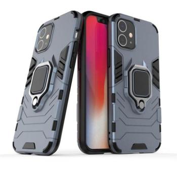 Ring Armor tok kitámasztható Kemény tok iPhone 12 mini kék telefontok kép