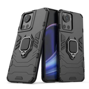 Ring Armor ütésálló hybrid tok + mágneses tartó OnePlus Ace fekete kép