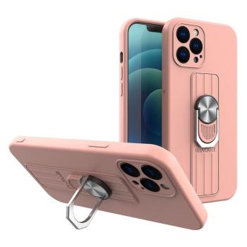Ring tok szilikon tok iPhone 13 pro rózsaszínre kép