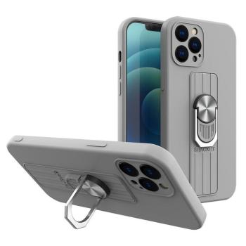 Ring tok szilikon tok Samsung Galaxy A22 4G ezüst kép