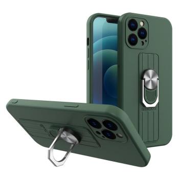 Ring tok szilikon tok Samsung Galaxy A42 5G Sötétzöld kép