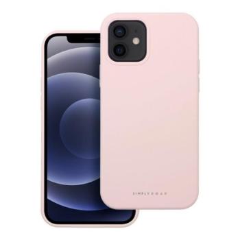 Roar Apple iPhone 12 prémium szilikon tok velúr béléssel, világos rózsaszín kép
