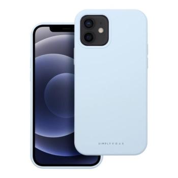 Roar Apple iPhone 12 prémium szilikon tok velúr béléssel, világoskék kép