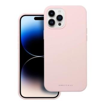 Roar Apple iPhone 12 Pro Max prémium szilikon tok velúr béléssel, világos rózsaszín kép