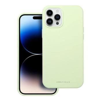 Roar Apple iPhone 12 Pro Max prémium szilikon tok velúr béléssel, világoszöld kép