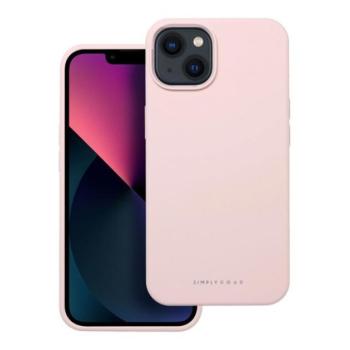 Roar Apple iPhone 13 prémium szilikon tok velúr béléssel, világos rózsaszín kép