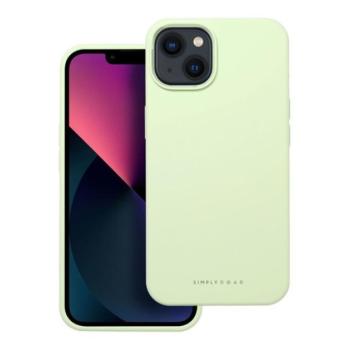 Roar Apple iPhone 13 prémium szilikon tok velúr béléssel, világoszöld kép