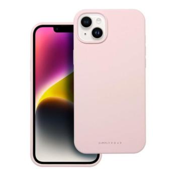 Roar Apple iPhone 14 Plus prémium szilikon tok velúr béléssel, világos rózsaszín kép
