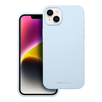 Roar Apple iPhone 14 Plus prémium szilikon tok velúr béléssel, világoskék kép