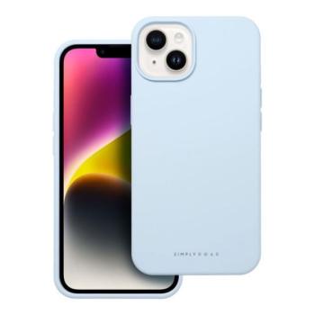 Roar Apple iPhone 14 prémium szilikon tok velúr béléssel, világoskék kép